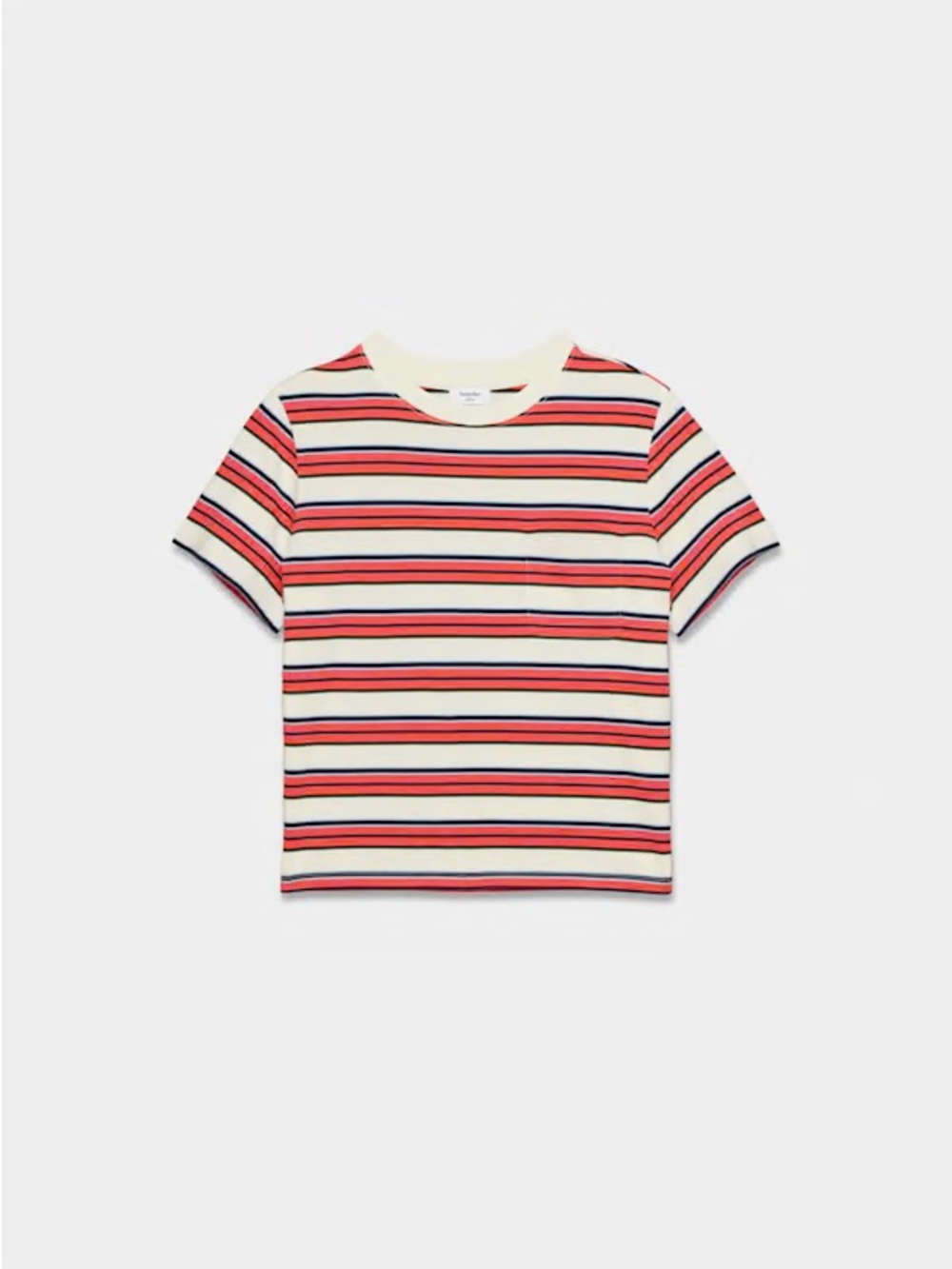Aritzia Sunday Best CottonWhisk™ Emma T-Shirt - Lt Birch/Cherry Red, Size M